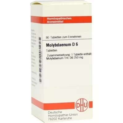 MOLYBDAENUM D 6 tabletter, 80 st
