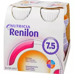 RENILON 7.5 Caramel Taste Liquid, 4x125 ml