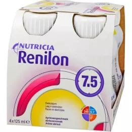 RENILON 7,5 Aprikossmakvätska, 4X125 ml