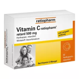 VITAMIN C-RATIOPHARM retard 500 mg kapslar, 30 st