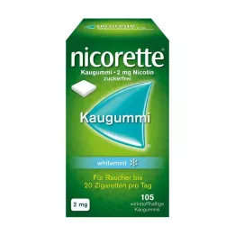 NICORETTE Tuggummi 2 mg vitmint, 105 st