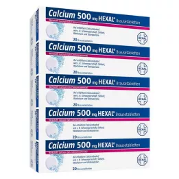 CALCIUM 500 HEXAL brustabletter, 100 st