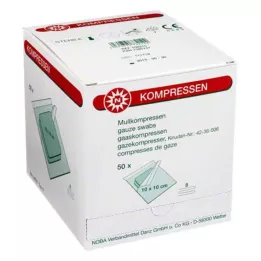 MULLKOMPRESSEN 10x10 cm steril 8-faldig, 50X2 st