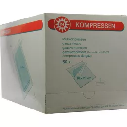 MULLKOMPRESSEN 10x20 cm steril 8-faldig, 50X2 st