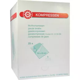 MULLKOMPRESSEN 10x10 cm steril 8-vägs, 25X5 st