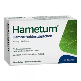 HAMETUM Hemorrojder suppositorier, 25 st