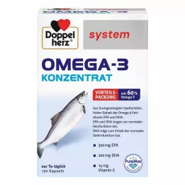 DOPPELHERZ Omega-3 koncentratsystemkapslar, 120 st