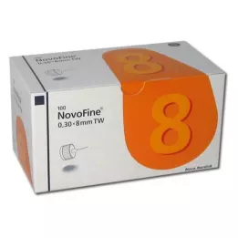 NOVOFINE 8 kanyler 0,30x8 mm 30 G tunnvägg, 100 st