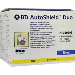 BD AUTOSHIELD Duo Safety Pen Nålar 8 mm, 100 st