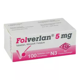 FOLVERLAN 5 mg tabletter, 100 st