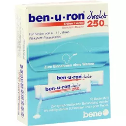 BEN-U-RON direkt 250 mg granulat jordgubb/vanilj, 10 st