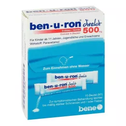 BEN-U-RON direkt 500 mg granulat jordgubb/vanilj, 10 st