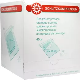 SCHLITZKOMPRESSEN 10x10 cm steril 12-faldig, 40X2 st