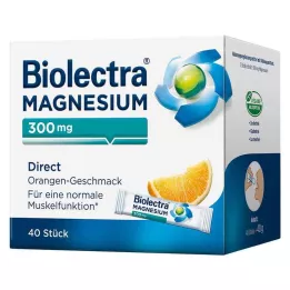 BIOLECTRA Magnesium 300 mg Direct Orange Sticks, 40 st