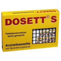 DOSETT S Medicinkassett blå, 1 st
