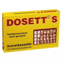 DOSETT S Medicinkassett röd, 1 st