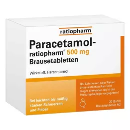 PARACETAMOL-ratiopharm 500 mg brustabletter, 20 st