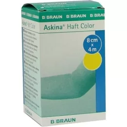 ASKINA självhäftande bandage färg 8 cmx4 m gul, 1 st