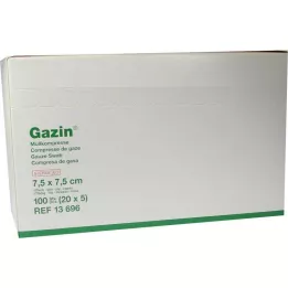 GAZIN Gasbind 7,5x7,5 cm sterilt 12-lagers medium, 20X5 st