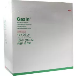 GAZIN Gasväv komp.10x20 cm steril 12-lagers extra stor, 20X5 st