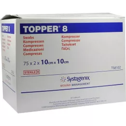 TOPPER 8 bestående.10x10 cm Sterile, 75x2 st