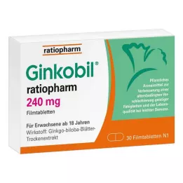 GINKOBIL-Ratiopharm 240 mg filmbelagda tabletter, 30 timmar