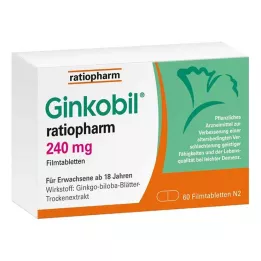 GINKOBIL-ratiopharm 240 mg filmdragerade tabletter, 60 st
