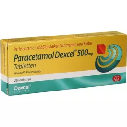 Paracetamol Dexcel 500 mg tabletter, 20 st