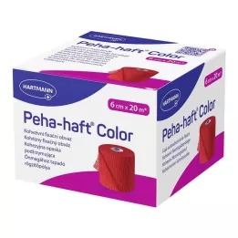 PEHA-HAFT Färgfixeringstejp latexfri 6 cm x 20 m röd, 1 st