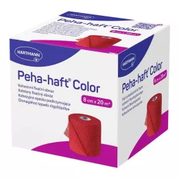 PEHA-HAFT Färgfixeringstejp latexfri 8 cm x 20 m röd, 1 st