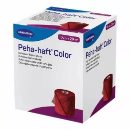 PEHA-HAFT Färgfixeringstejp latexfri 10 cm x 20 m röd, 1 st