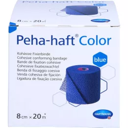 PEHA-fängelse Färgfixeringsbandage Latex Gratis 8 cmx20 m Blå, 1 st