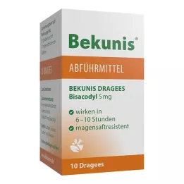 BEKUNIS Bisacodyl Dragees 5 mg magsäcksresistenta tabletter, 10 st