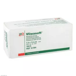 VLIWASOFT Nonwoven kompresser 7,5x7,5 cm icke-sterila 6l., 100 st