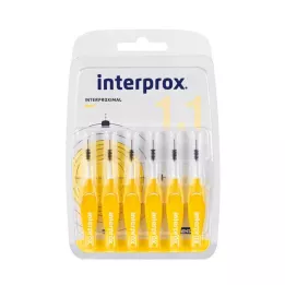 INTERPROX mini gul interdentalborsteblister, 6 st