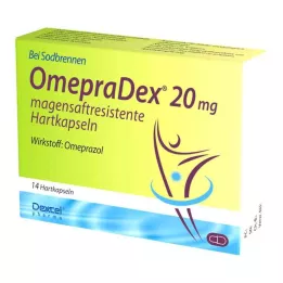 OMEPRADEX 20 mg gastroresistenta hårda kapslar, 14 st