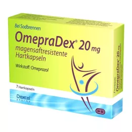 OMEPRADEX 20 mg gastroresistenta hårda kapslar, 7 st