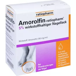 Amorolfin-ratiopharm 5% aktiv ingrediens. Nagellack, 5 ml