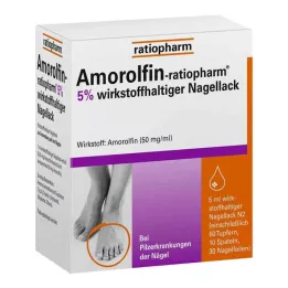 AMOROLFIN-ratiopharm 5% aktiv ingrediens nagellack, 5 ml