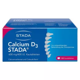 CALCIUM D3 STADA 600 mg/400 I.E. tuggtabletter, 120 st