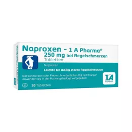 NAPROXEN-1A Pharma 250 mg för mensvärkstabletter, 20 st