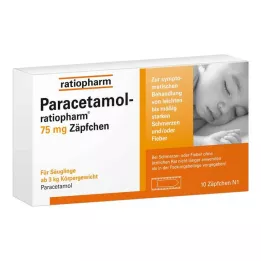 PARACETAMOL-ratiopharm 75 mg suppositorier, 10 st