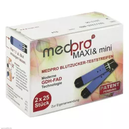 MEDPRO Maxi &amp; mini blodsockerteststickor, 2X25 st