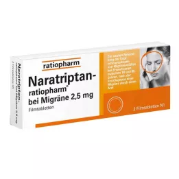 NARATRIPTAN-ratiopharm för migrän filmdragerade tabletter, 2 st