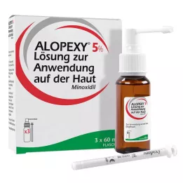 ALOPEXY 5% lösning för kutan applicering, 3X60 ml