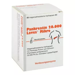 PANKREATIN 20 000 Laves Micro gastroresistenta hårda kapslar, 50 st