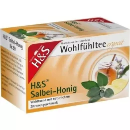 H&amp;S Feel-good te salviahonung med citronflaska, 20X2,0 g