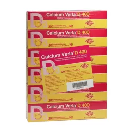 CALCIUM VERLA D 400 brustabletter, 120 st
