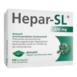 HEPAR-SL 320 mg hårda kapslar, 200 st