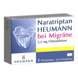 NARATRIPTAN Heumann för migrän 2,5 mg filmdragerade tabletter, 2 st